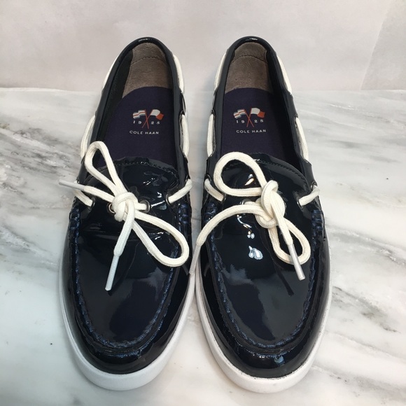 Cole Haan Navy and White Loafers - Picture 2 of 6